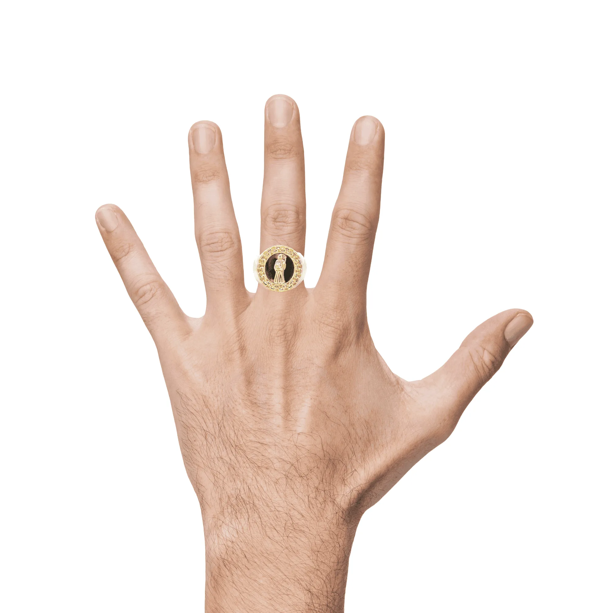 10K Gold Santa Muerte Ring