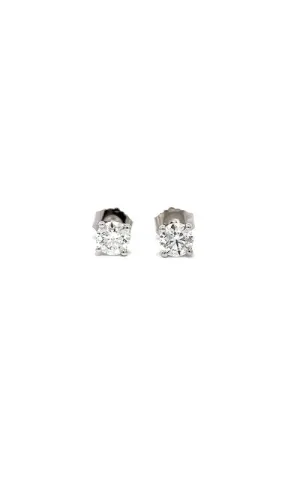 14K WHITE GOLD DIAMOND STUD EARRINGS  G14212