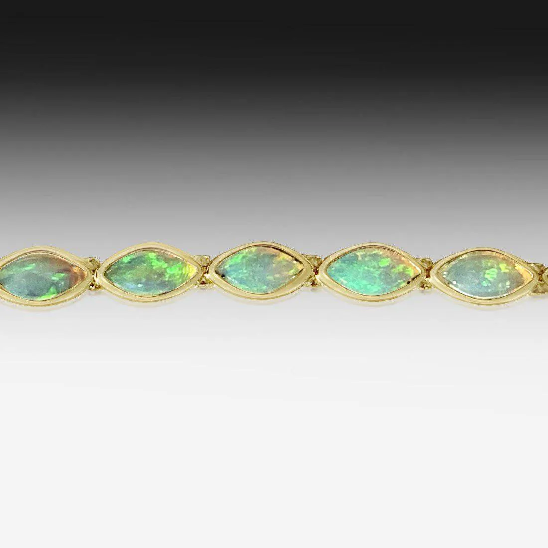 14K Yellow Gold Opal Bracelet