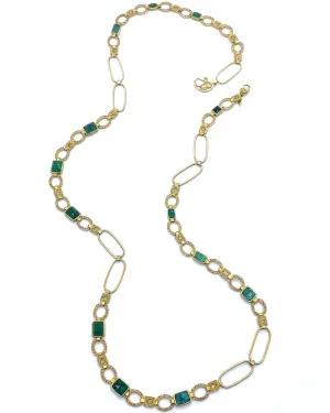 20k Yellow Gold Diamond Luminosity Mosaic Necklace