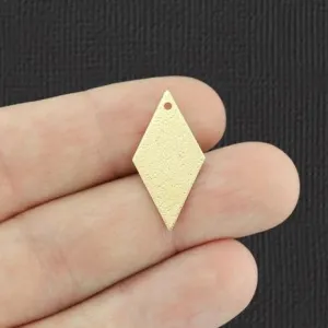 4 Stardust Rhombus Gold Tone Brass Charms - GC322