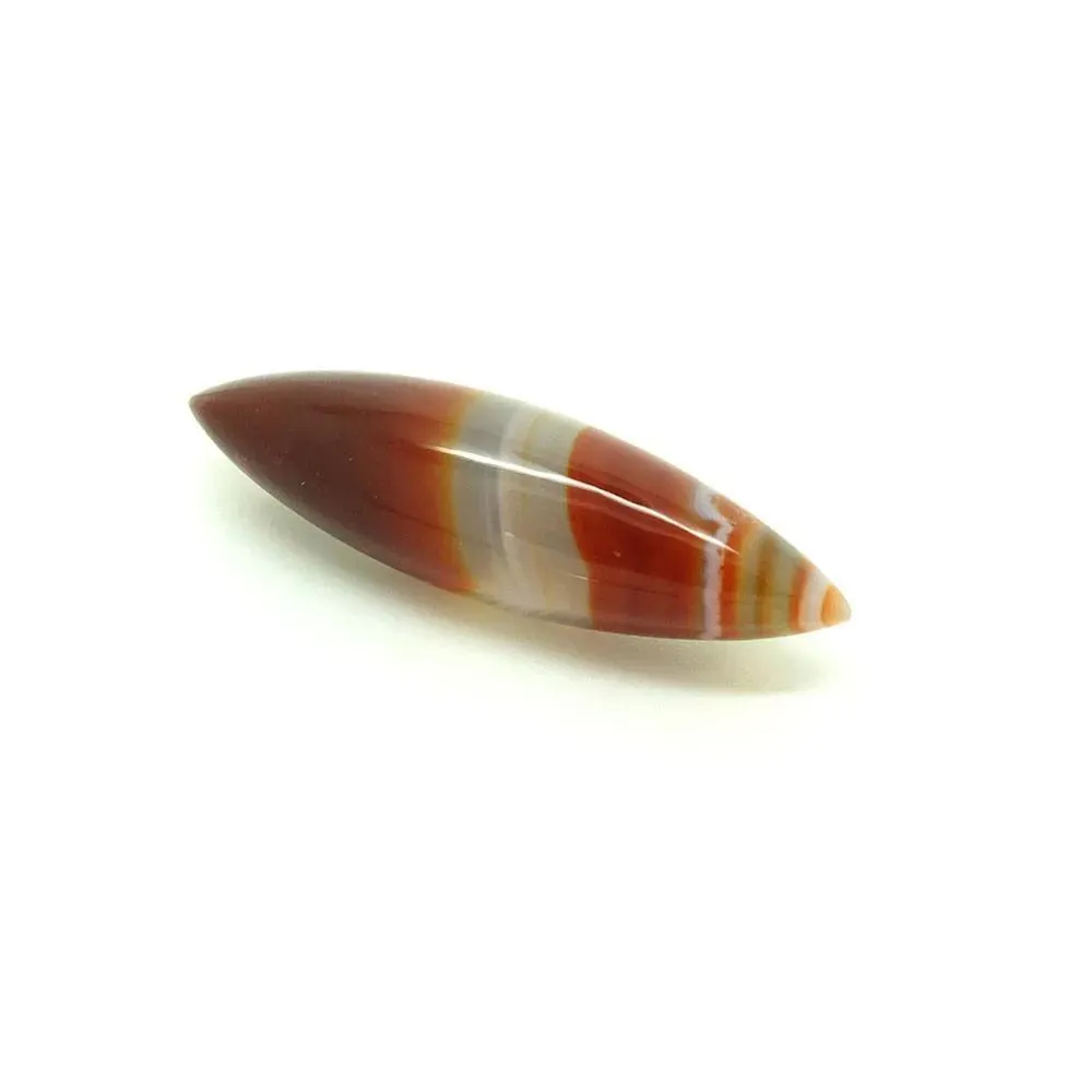 Antique Victorian Banded Agate Marquise Brooch