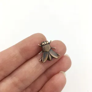 Art Deco Style Brass Fly Insect Pin or Brooch