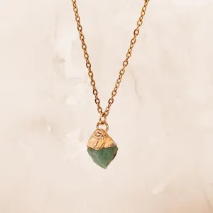 Aryenne Raw Emerald Silver Crystal Necklace