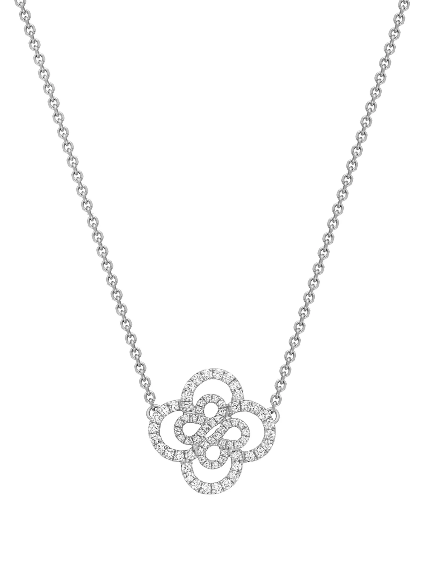 Be Boodles Double Motif Platinum Pendant