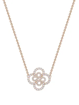 Be Boodles Double Motif Rose Gold Pendant