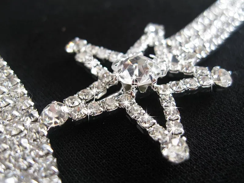 Bling star Necklace and  Earring set For Brides and Bridal Party