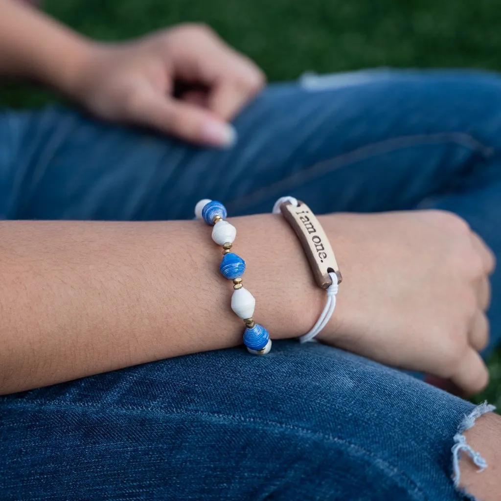 Bracelet -  Blue & White Team Signature