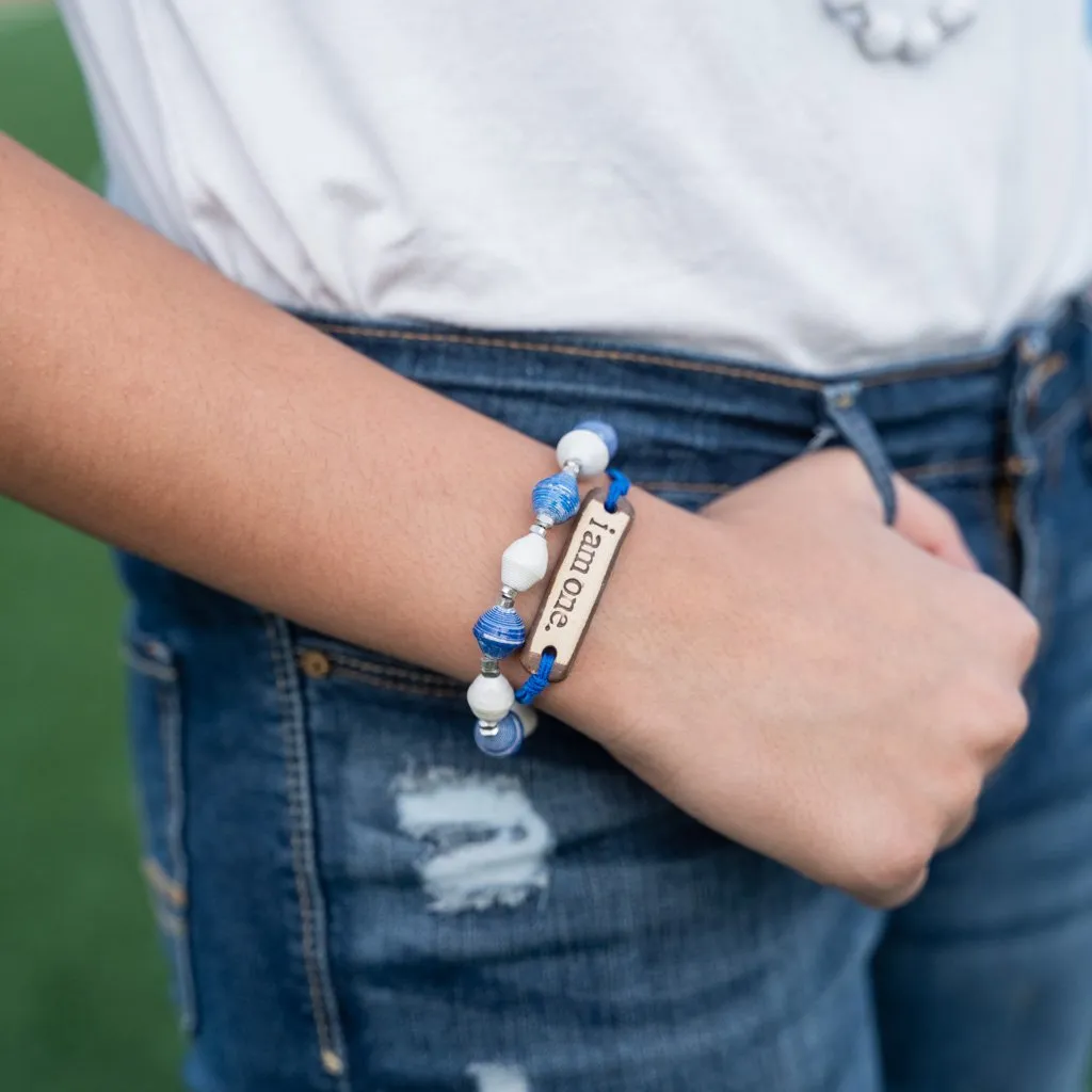 Bracelet -  Blue & White Team Signature