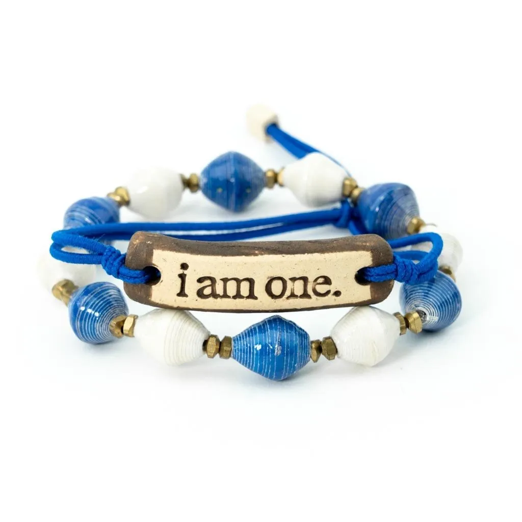 Bracelet -  Blue & White Team Signature