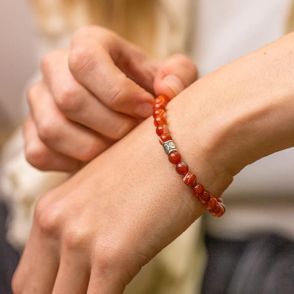 Carnelian Gemstone Bracelet 6mm