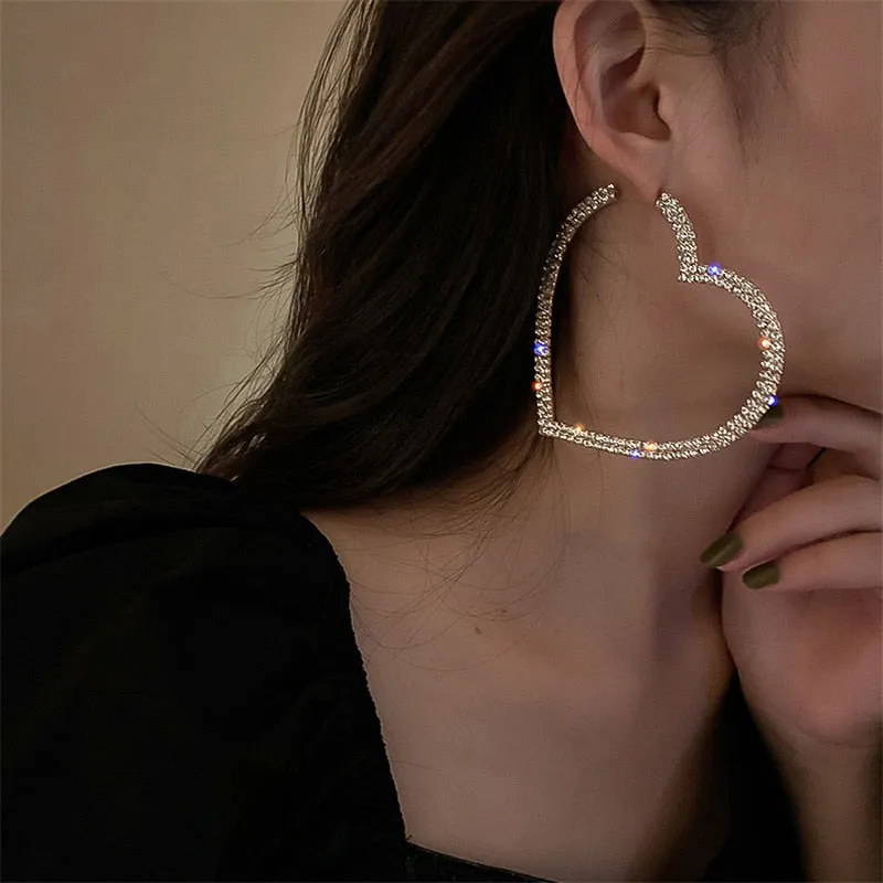 Chasing Hearts Hoop Earrings