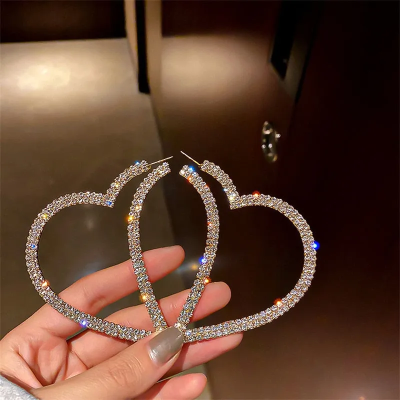 Chasing Hearts Hoop Earrings