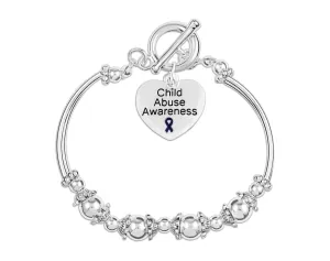 Child Abuse Awareness Partial Beaded Bracelets