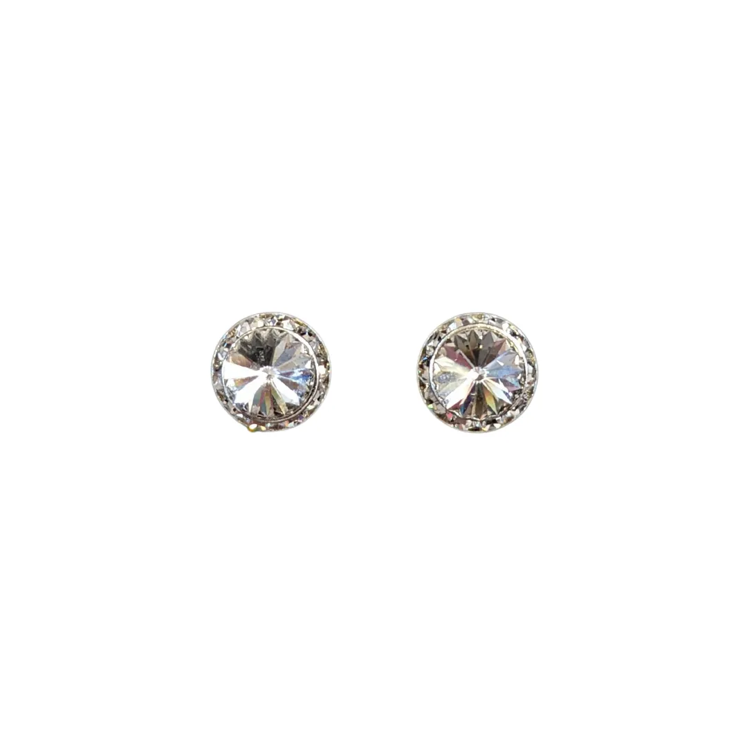 Competition Crystal Stud Earrings - CLEAR - 3 sizes