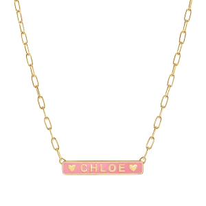 Custom Enamel ID Necklace