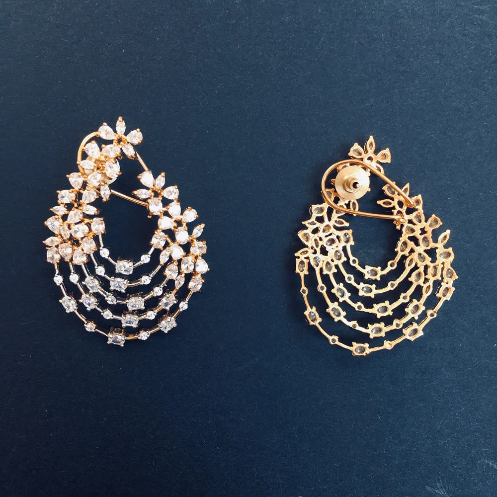 Dazzle | Gold & silver plated simulated diamond earrings