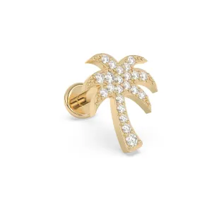 Diamond Palm Tree Stud