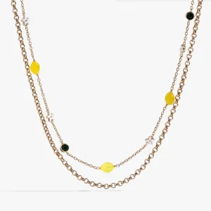 Double-Layer Lemon Necklace