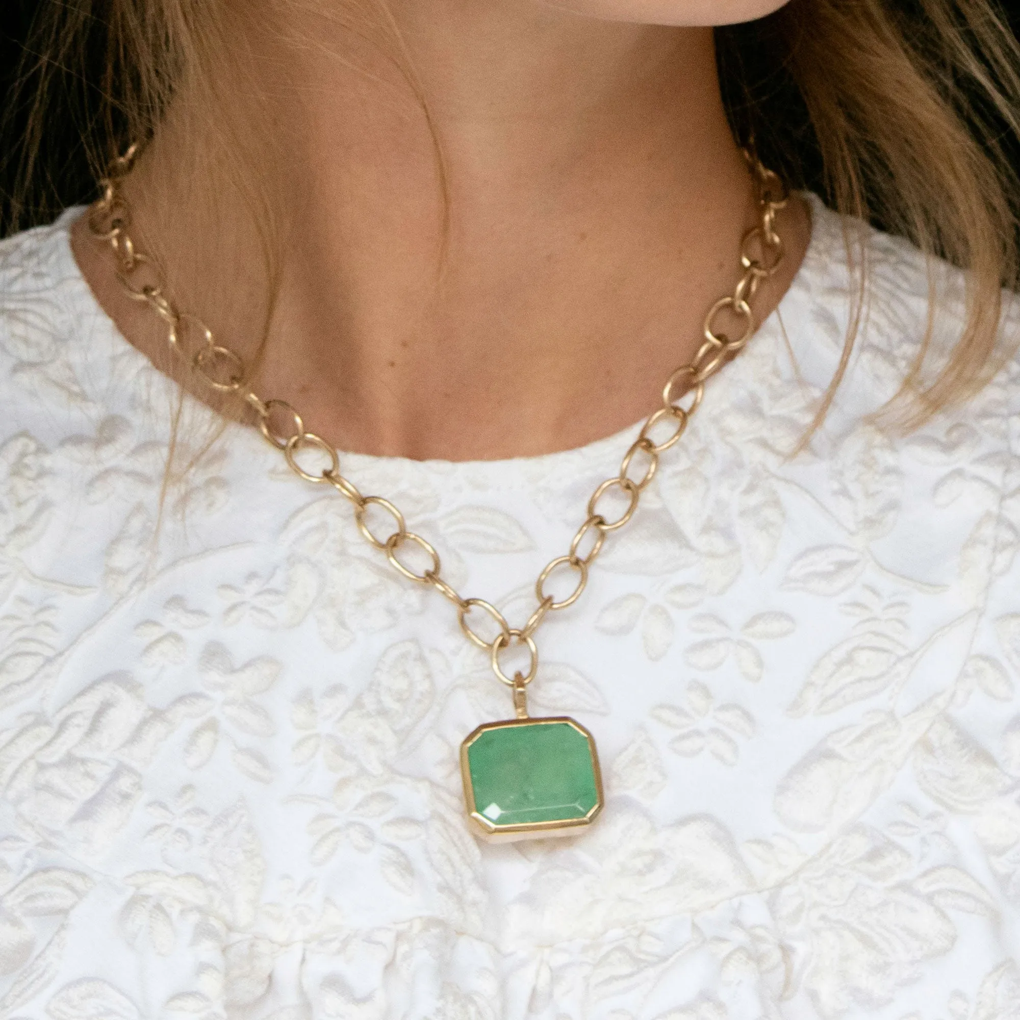 DRUCILLA Gold Emerald Necklace