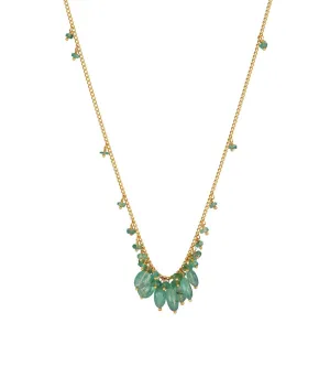 Emerald Bead Cluster Necklace