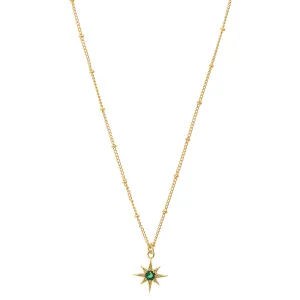 Emerald Star Charm Necklace