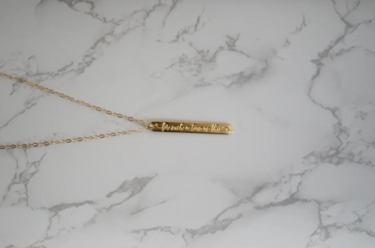 Esther Script Necklace