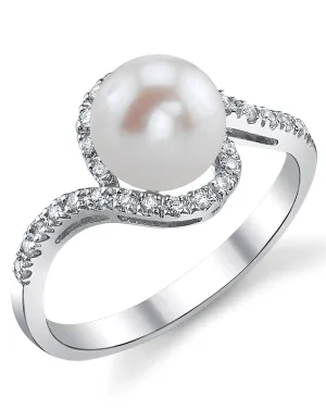 Freshwater Pearl & Diamond Cheryl Ring