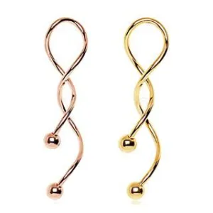 Gold Plated Spiral Navel Rings