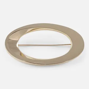 Hans Hansen 14ct Gold Oval Brooch