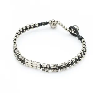 Hill Tribe Silver Color Bead And Charm Bracelets 12