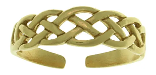 Jewelry Trends Gold-Plated .925 Sterling Silver Celtic Knot Toe Ring