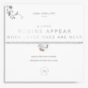 Joma Jewellery Silver A Little 'Robins Appear When Loved Ones Are Near' Bracelet