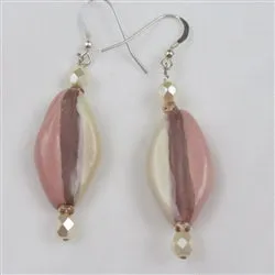 Kazuri Earring made with Pink African Flag Beads