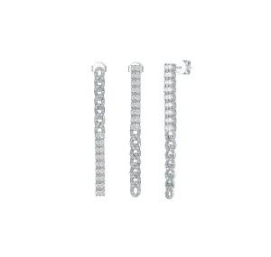 Lab Grown Diamond 2.66ctw Link & bar Dvaita Earrings E-03699WHT