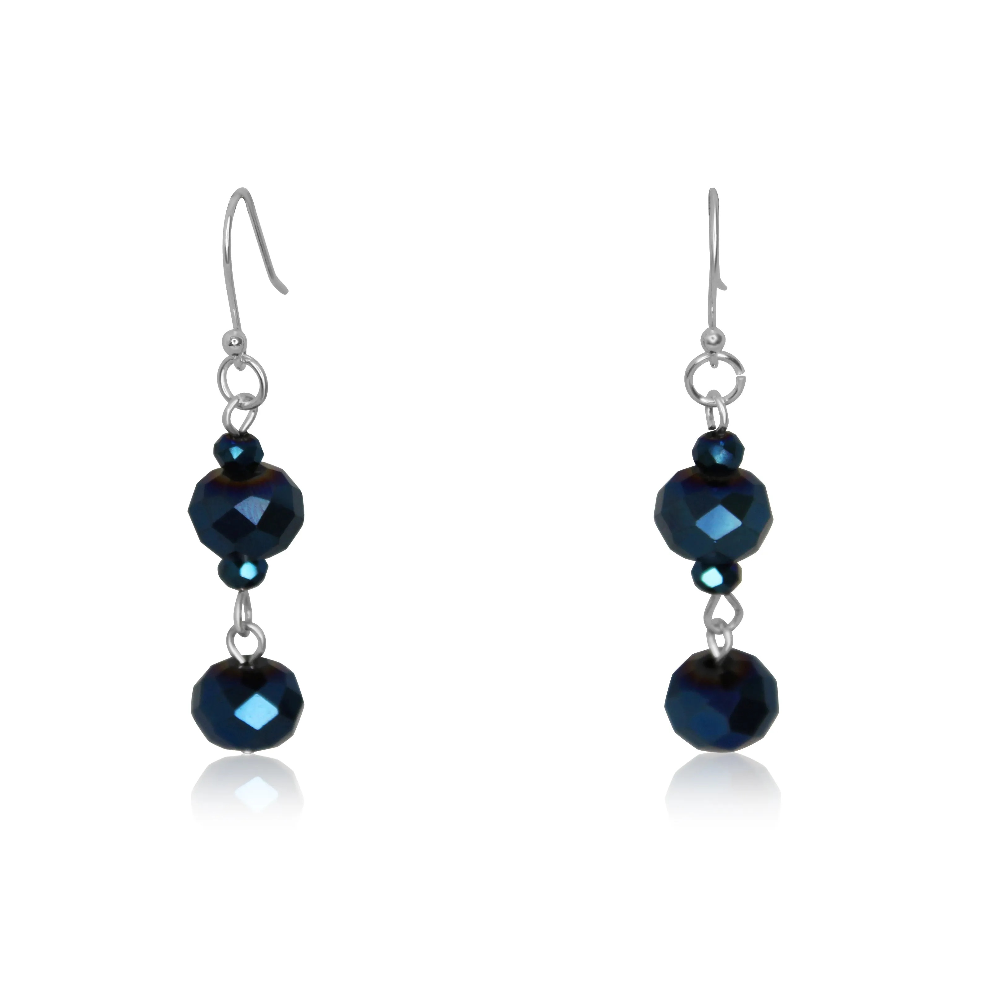 Long Earrings - Sapphire Crystal