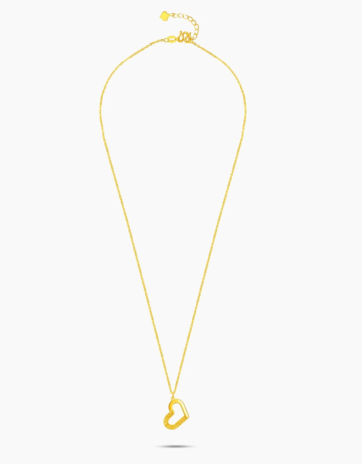 LVC 9IN Tender Heart 999 Gold Necklace