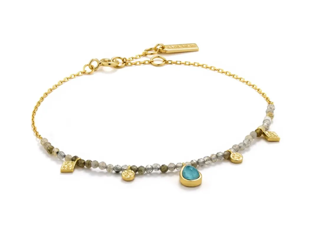 Mineral Glow - Turquoise and Labradorite Bracelet