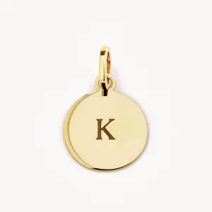 Mini Engravable Disc Necklace in 10k Gold