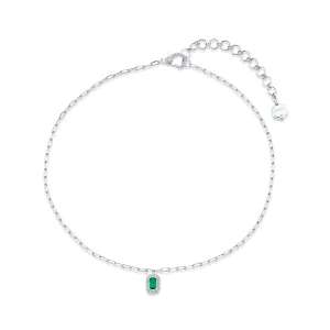 MINI ME DIAMOND & EMERALD HALO DROP PENDANT