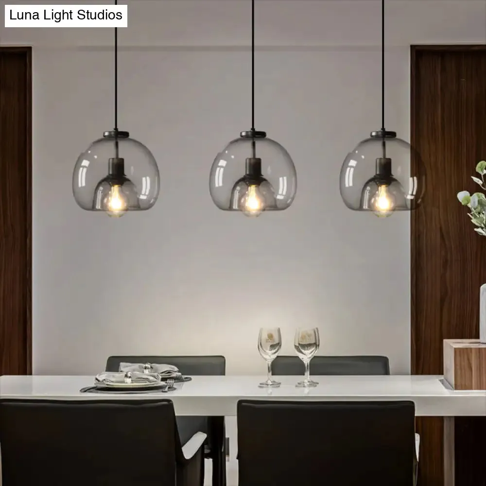 Minimalist Black Glass Pendant Light for Modern Dining Rooms