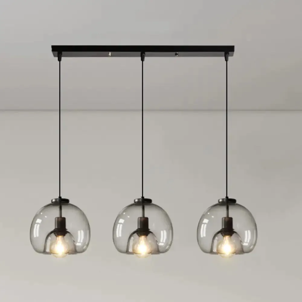 Minimalist Black Glass Pendant Light for Modern Dining Rooms