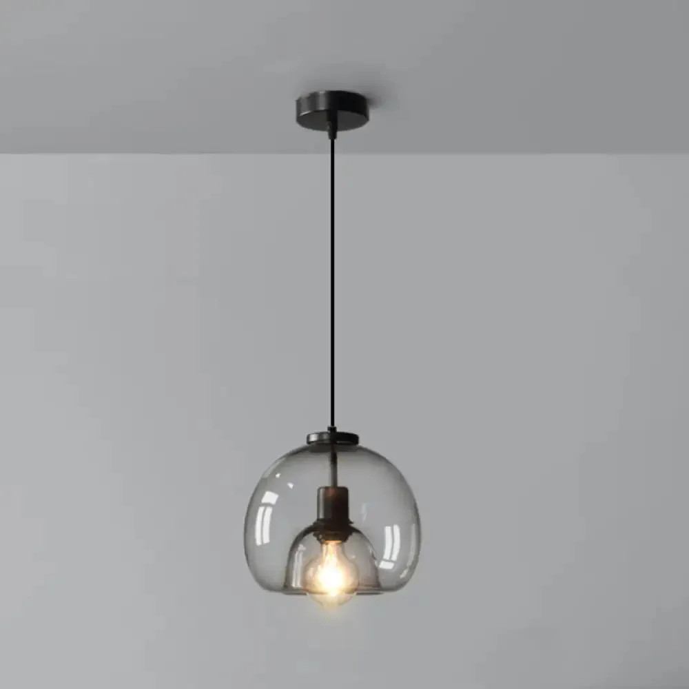 Minimalist Black Glass Pendant Light for Modern Dining Rooms