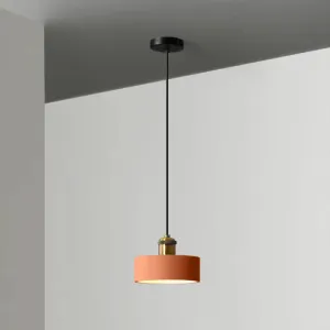 Minimalist Geometric Pendant Light - Single Resin-Cement Dining Room Suspension Fixture