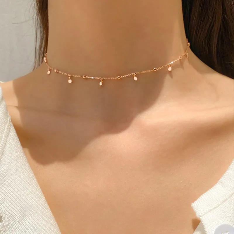 Minimalist Plate Necklace (Platinum   Gold   Rose Gold)