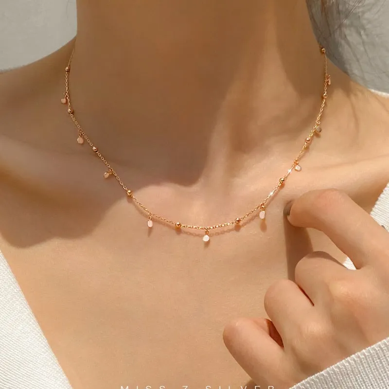 Minimalist Plate Necklace (Platinum   Gold   Rose Gold)