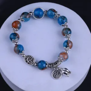 Mystic Blue Charm Bracelet