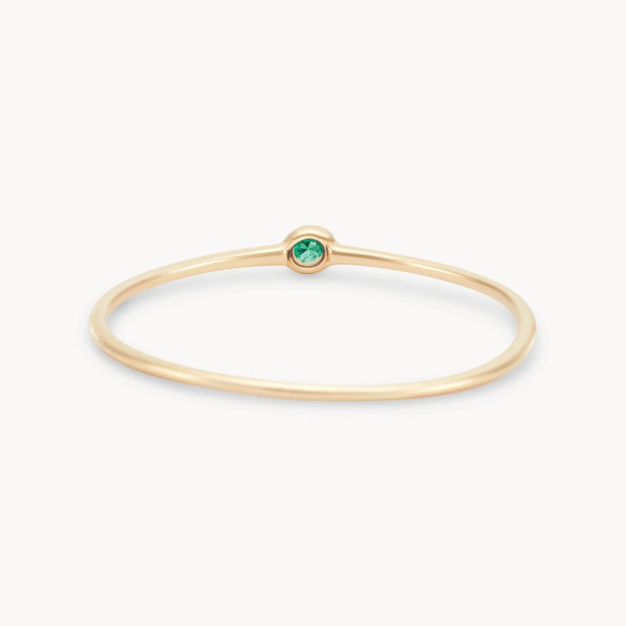 new bezel set serendipity emerald ring - 10k yellow gold, precious gems