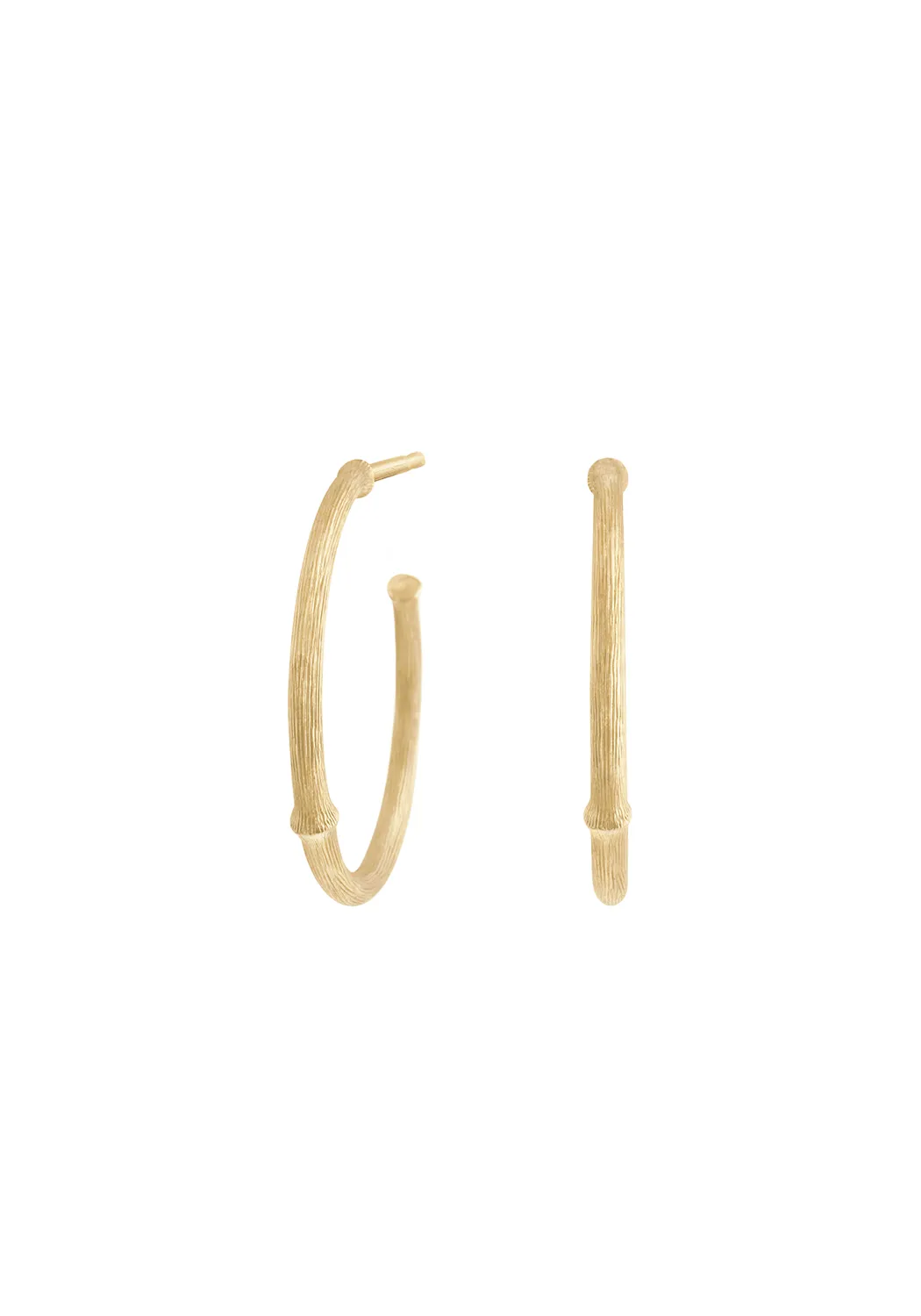 Ole Lynggaard Nature Creol 18K Yellow Gold Open Hoop Earrings | Large