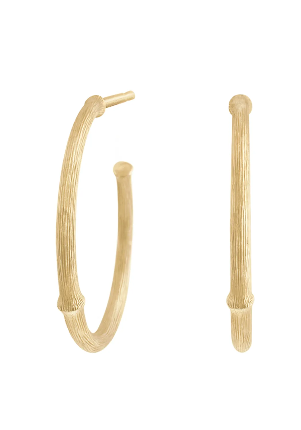 Ole Lynggaard Nature Creol 18K Yellow Gold Open Hoop Earrings | Large